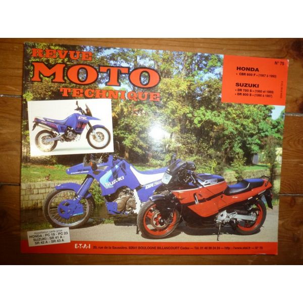 DR750 800 CBR600F Revue Technique moto Honda Suzuki