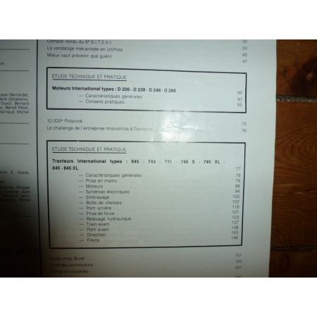 645 à 845XL Revue Technique Agricole IH