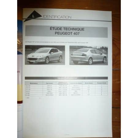 407 Revue Technique Carrosserie Peugeot