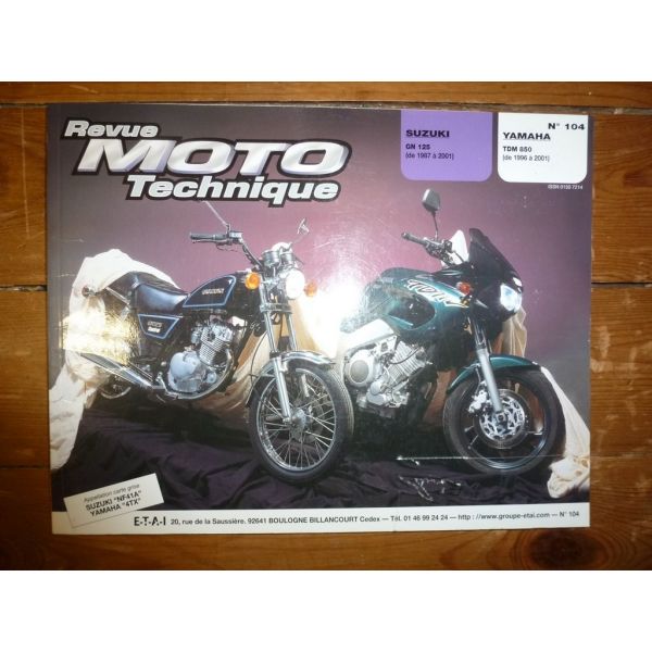 GN125 TDM850 Revue Technique moto Suzuki Yamaha