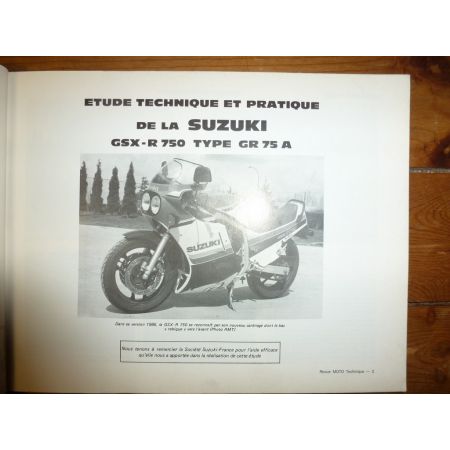 GSX R 750 85-87 Revue Technique moto Suzuki