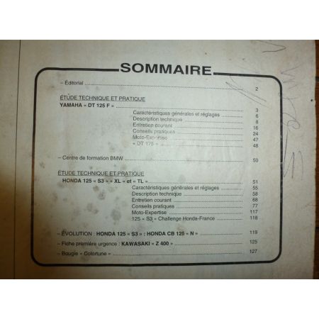 CB125 DT125 Revue Technique moto Honda Yamaha