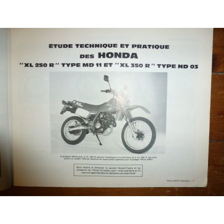 XLR250 350 XT350 TT350 Revue Technique moto Honda Yamaha