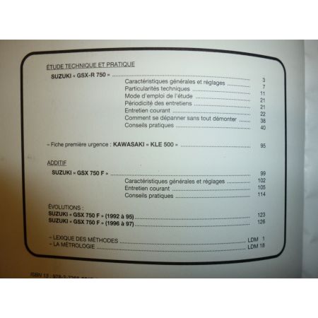 GSX750 R/F Revue Technique moto Suzuki