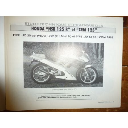 NSR CRM 125 TDM850 Revue Technique moto Honda Yamaha