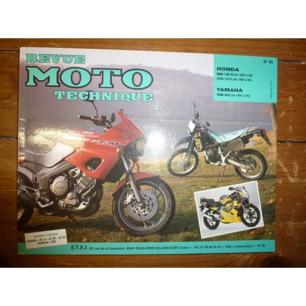 NSR CRM 125 TDM850 Revue Technique moto Honda Yamaha
