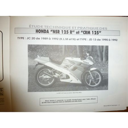 NSR CRM 125 TDM850 Revue Technique moto Honda Yamaha
