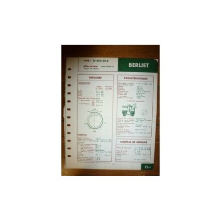 m420 30XKB MD042030 Fiche Technique Berliet