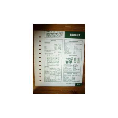 M635-40A et C Fiche Technique Berliet