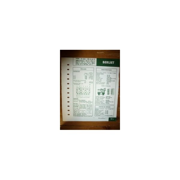 M635-40A et C Fiche Technique Berliet