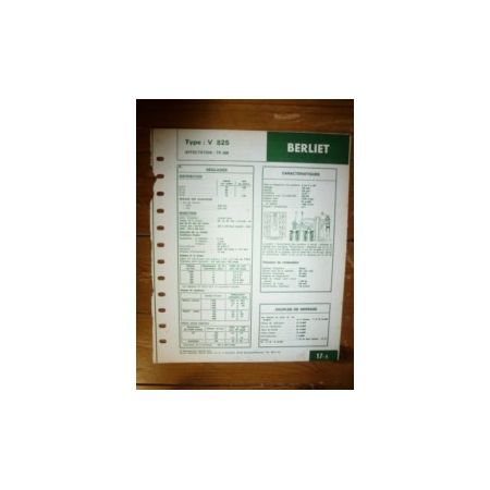 V825 Fiche Technique Berliet