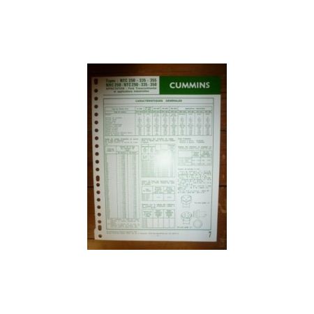 NTC250-350 Fiche Technique Cummins