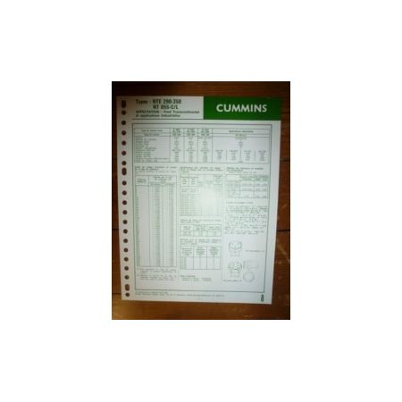 NTE290-350 Fiche Technique Cummins