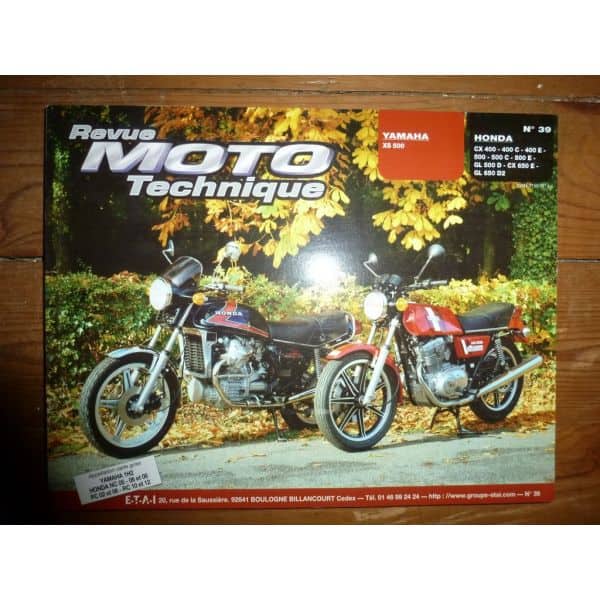 CX400 500 GL500 650 XS500 Revue Technique moto Honda Yamaha