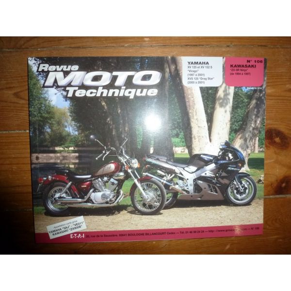 XV125 ZX9R Ninja Revue Technique moto Kawasaki Yamaha