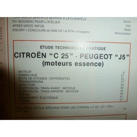 C25 J5 ess Revue Technique Citroen Peugeot
