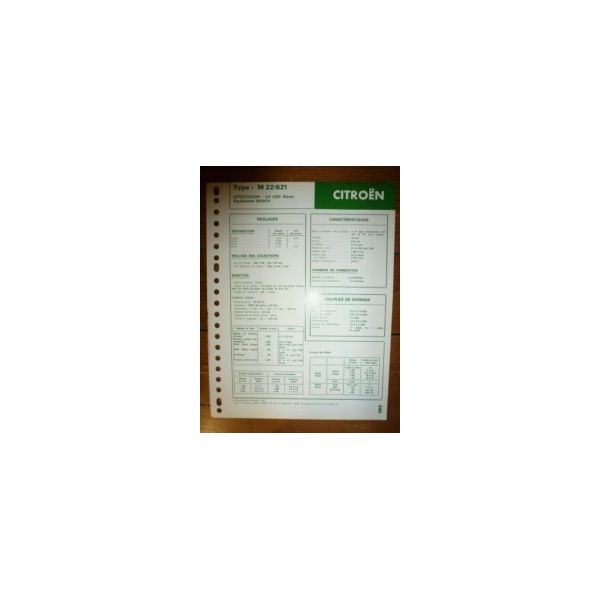 Bosch M22-621 Fiche Technique Citroen