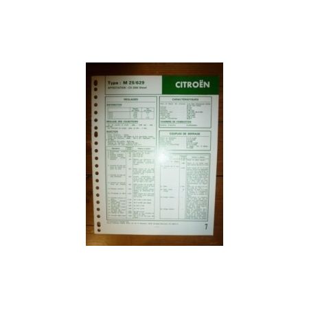 M25-629 Fiche Technique Citroen