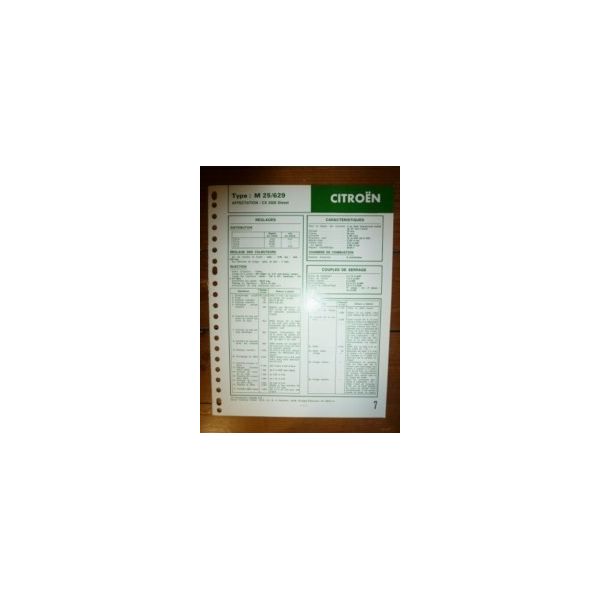 M25-629 Fiche Technique Citroen