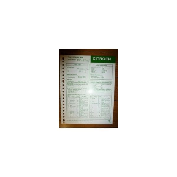 K9A Fiche Technique Citroen