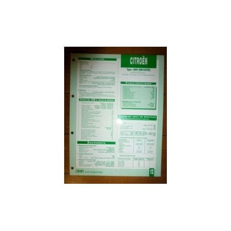 RHV-DW10UTD Fiche Technique Citroen