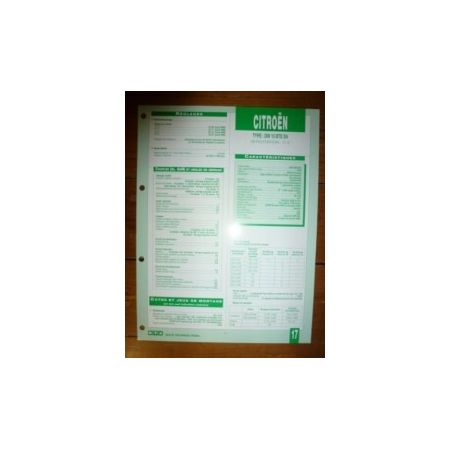 DW10BTED4 Fiche Technique Citroen