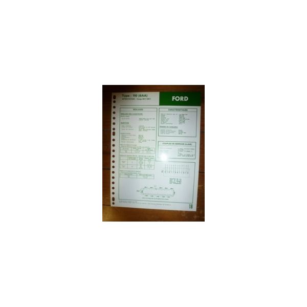 110-6AA Fiche Technique Ford