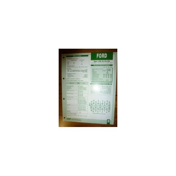 4BC-4CC-4FA-4DA Fiche Technique Ford