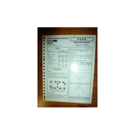 Transcontinental Fiche Technique Ford