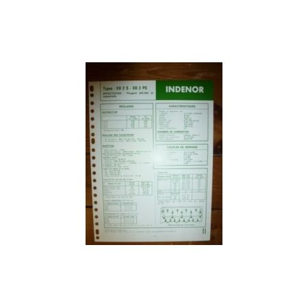 XD2S-XD2PS Fiche Technique Indenor