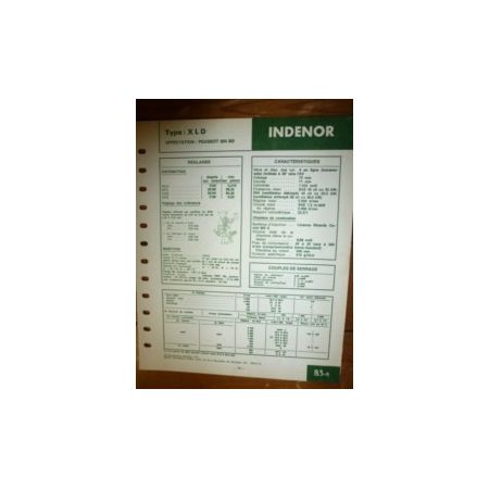 XLD Fiche Technique Indenor