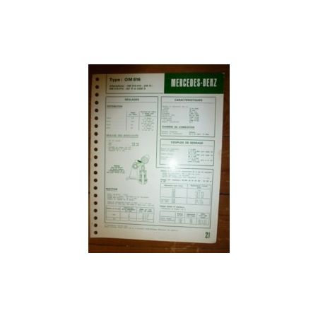 OM616 Fiche Technique Mercedes