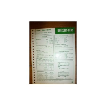 OM617-910 Fiche Technique Mercedes