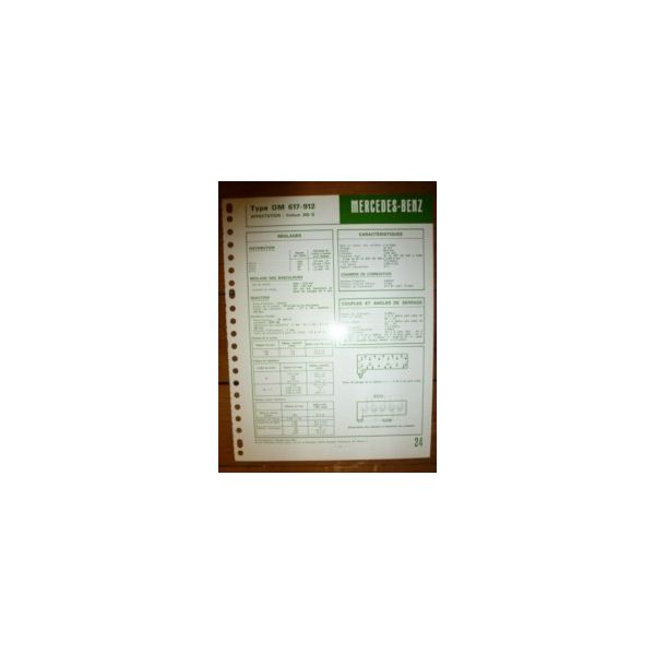 OM617-912 Fiche Technique Mercedes