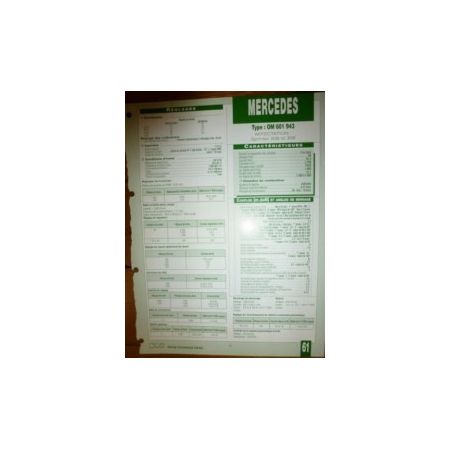 OM601-943 Fiche Technique Mercedes