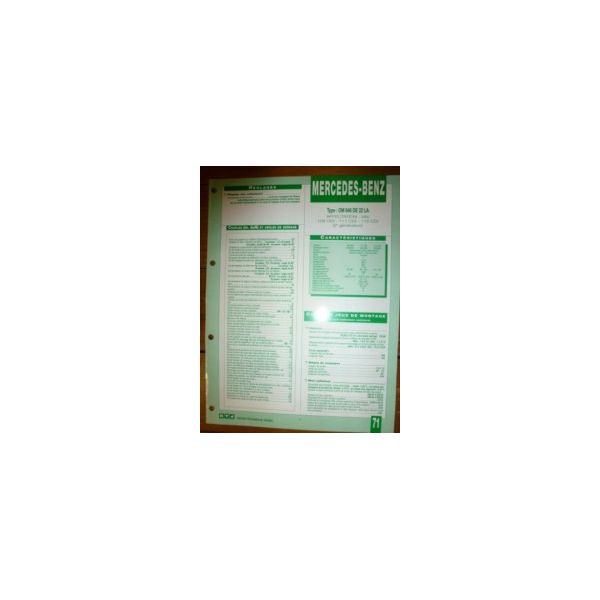 OM646 DE 22 LA Fiche Technique Mercedes