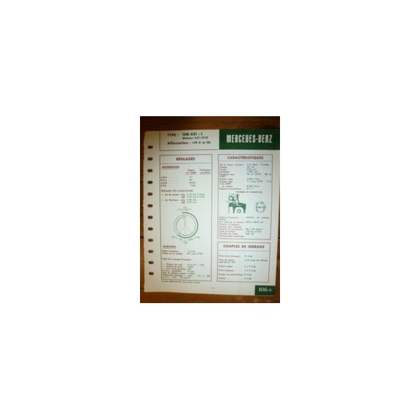 OM621-1 OM621-910 Fiche Technique Mercedes