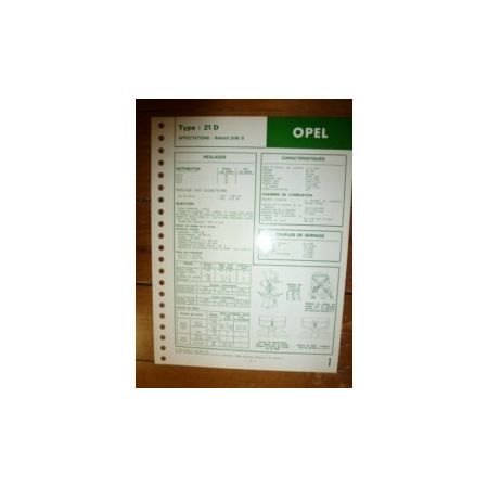 21D Fiche Technique Opel