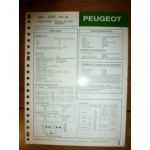 XUD7 161A Fiche Technique Peugeot
