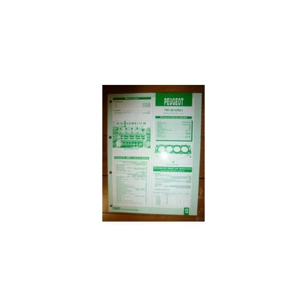 DW 10 BTED 4 Fiche Technique Peugeot