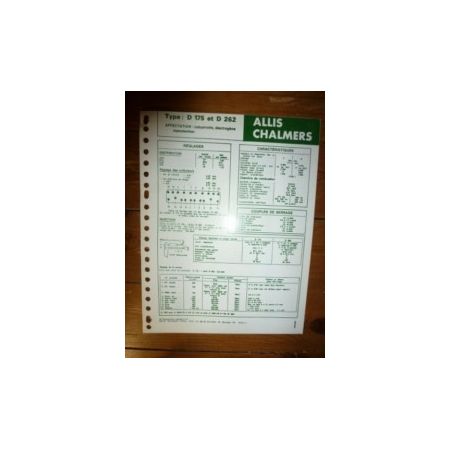 D175-D262  Fiche Technique Allis Chalmers