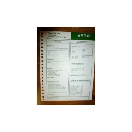 D240 Fiche Technique Avto
