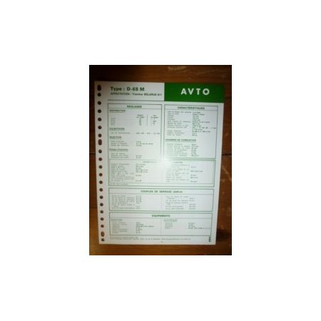 D65M Fiche Technique Avto