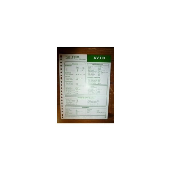 D65M Fiche Technique Avto