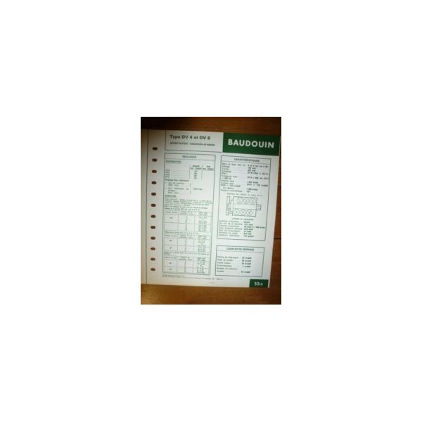 DV4-DV6 Fiche Technique Baudouin