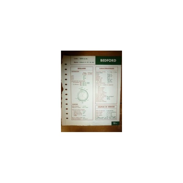 200cu. In. Fiche Technique Bedford