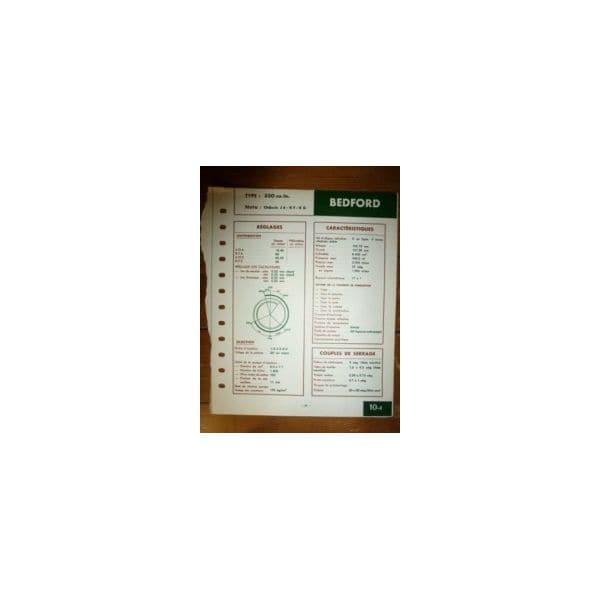 330cu. In. Fiche Technique Bedford