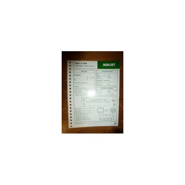 V800 Fiche Technique Berliet