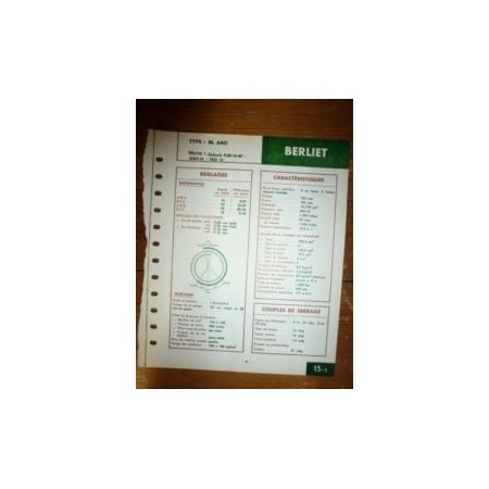 M640 Fiche Technique Berliet