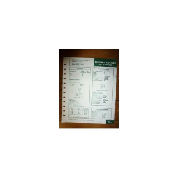 W21-T21-F21 Fiche Technique Bernard